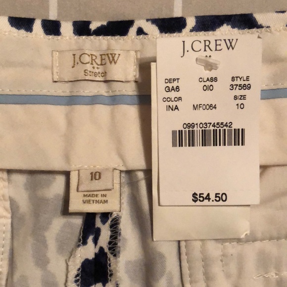 J. Crew stretch chino short - cheetah Sz 10 - Picture 3 of 4